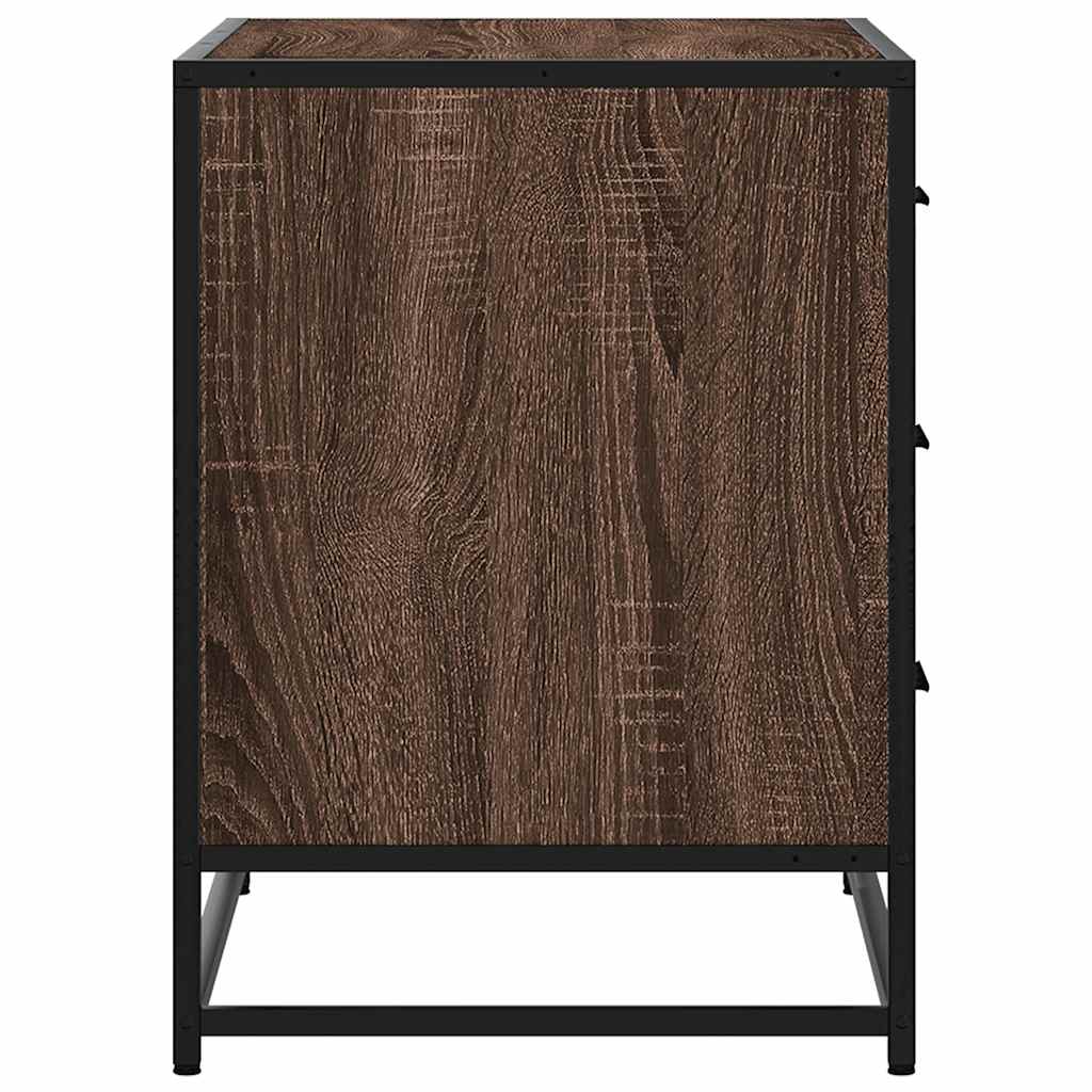 Cómoda de madera contrachapada roble marrón 70x41x56 cm v1378 - Vetonek