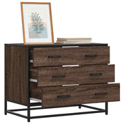 Cómoda de madera contrachapada roble marrón 70x41x56 cm v1378 Vetonek