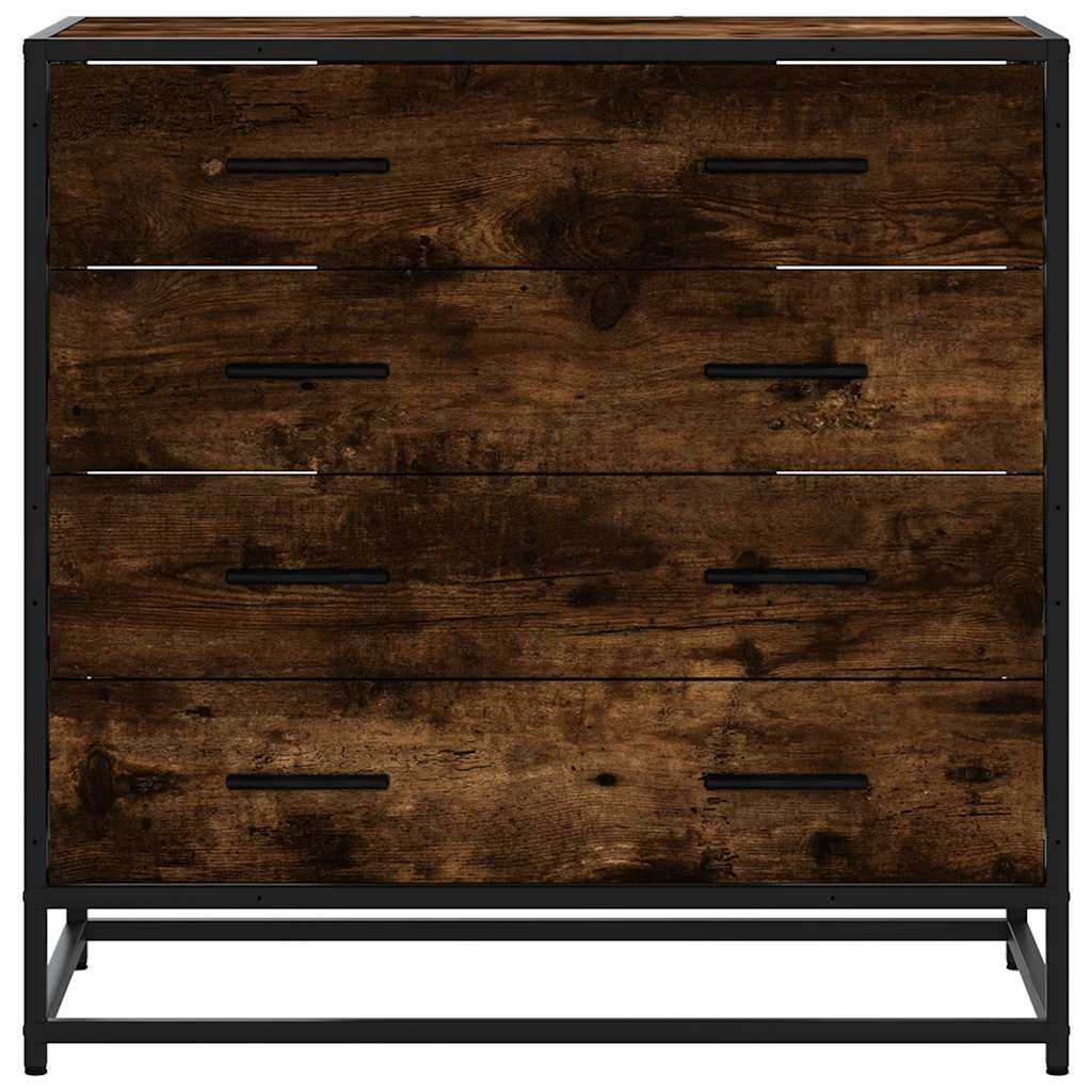 Cómoda de madera contrachapada roble ahumado 70x41x70 cm v1408 - Vetonek