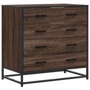 Vetonek Cómoda de madera contrachapada roble marrón 70x41x70 cm