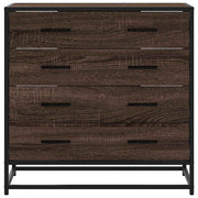 Cómoda de madera contrachapada roble marrón 70x41x70 cm v1422 - Vetonek