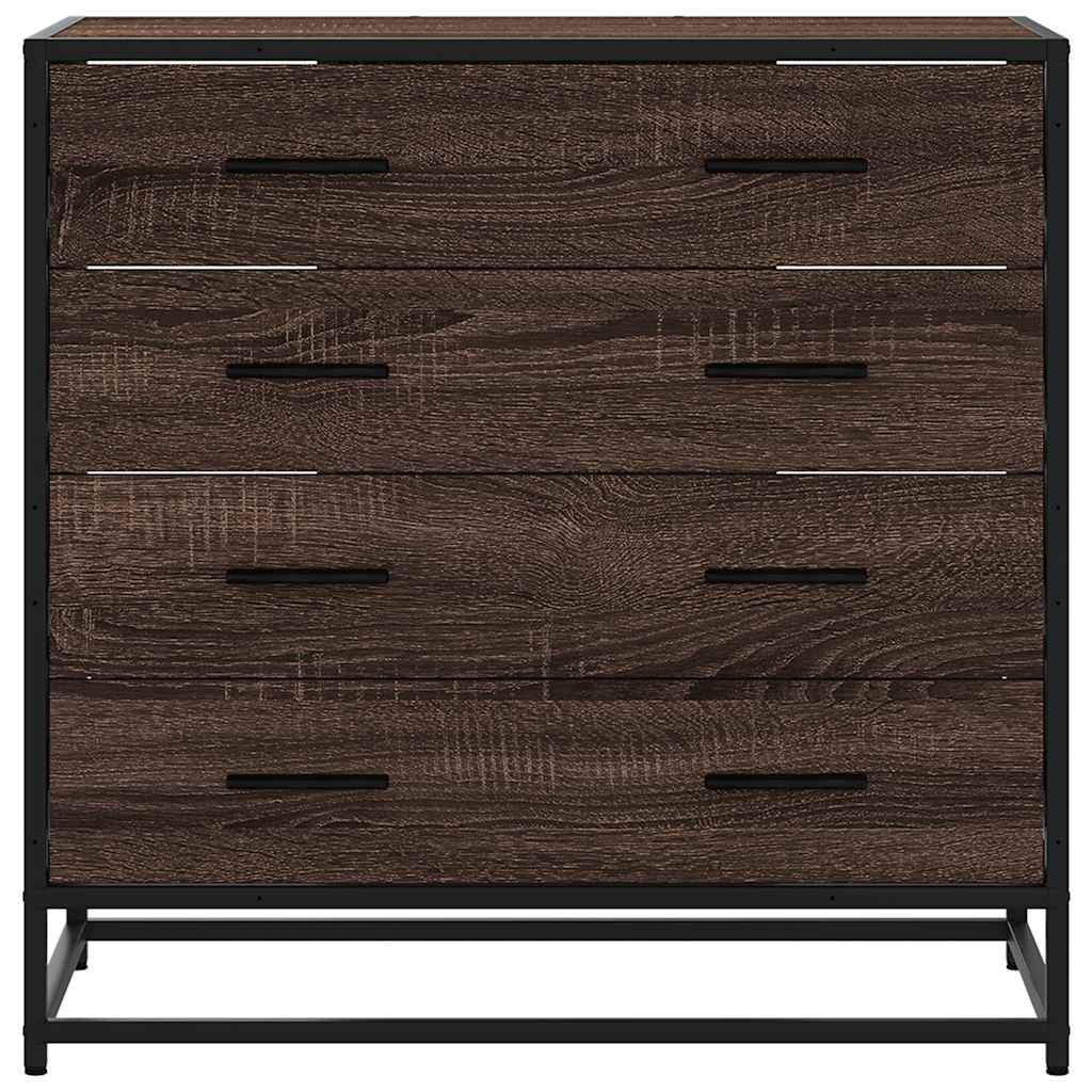 Cómoda de madera contrachapada roble marrón 70x41x70 cm v1422 - Vetonek