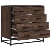 Cómoda de madera contrachapada roble marrón 70x41x70 cm v1422 - Vetonek