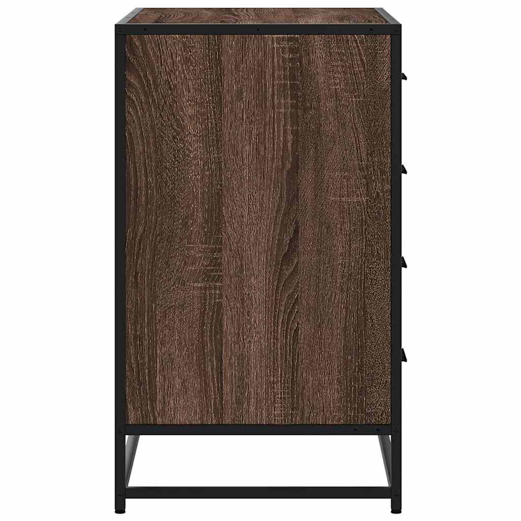 Cómoda de madera contrachapada roble marrón 70x41x70 cm v1422 - Vetonek