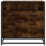 Cómoda de madera contrachapada roble ahumado 70x41x70 cm v1453 - Vetonek