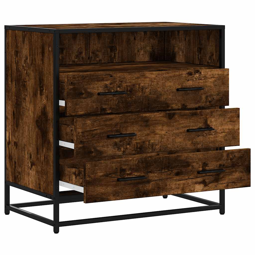 Cómoda de madera contrachapada roble ahumado 70x41x70 cm v1453 - Vetonek