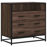 Vetonek Cómoda de madera contrachapada roble marrón 70x41x70 cm