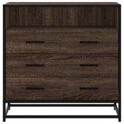 Cómoda de madera contrachapada roble marrón 70x41x70 cm v1477 - Vetonek