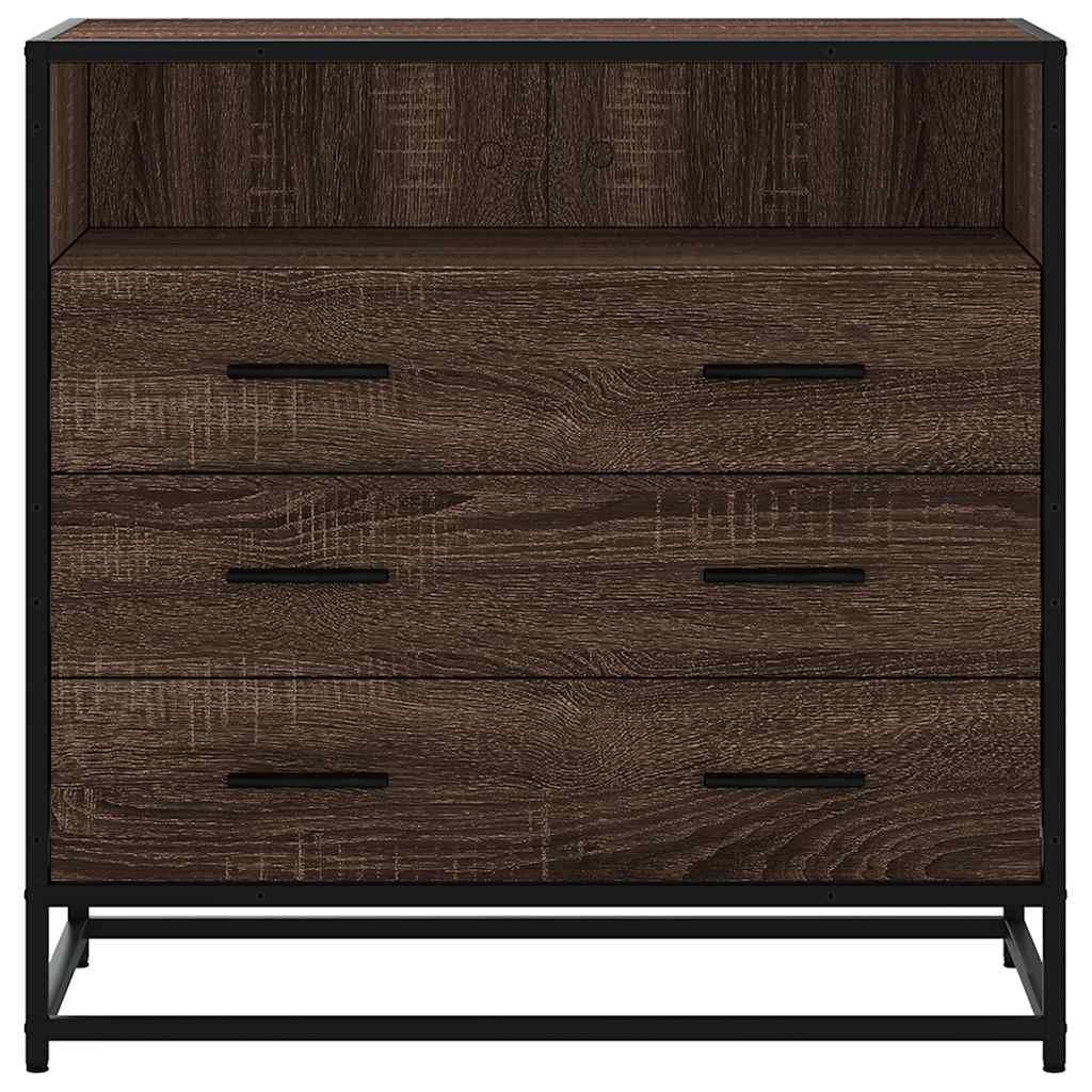 Cómoda de madera contrachapada roble marrón 70x41x70 cm v1477 - Vetonek