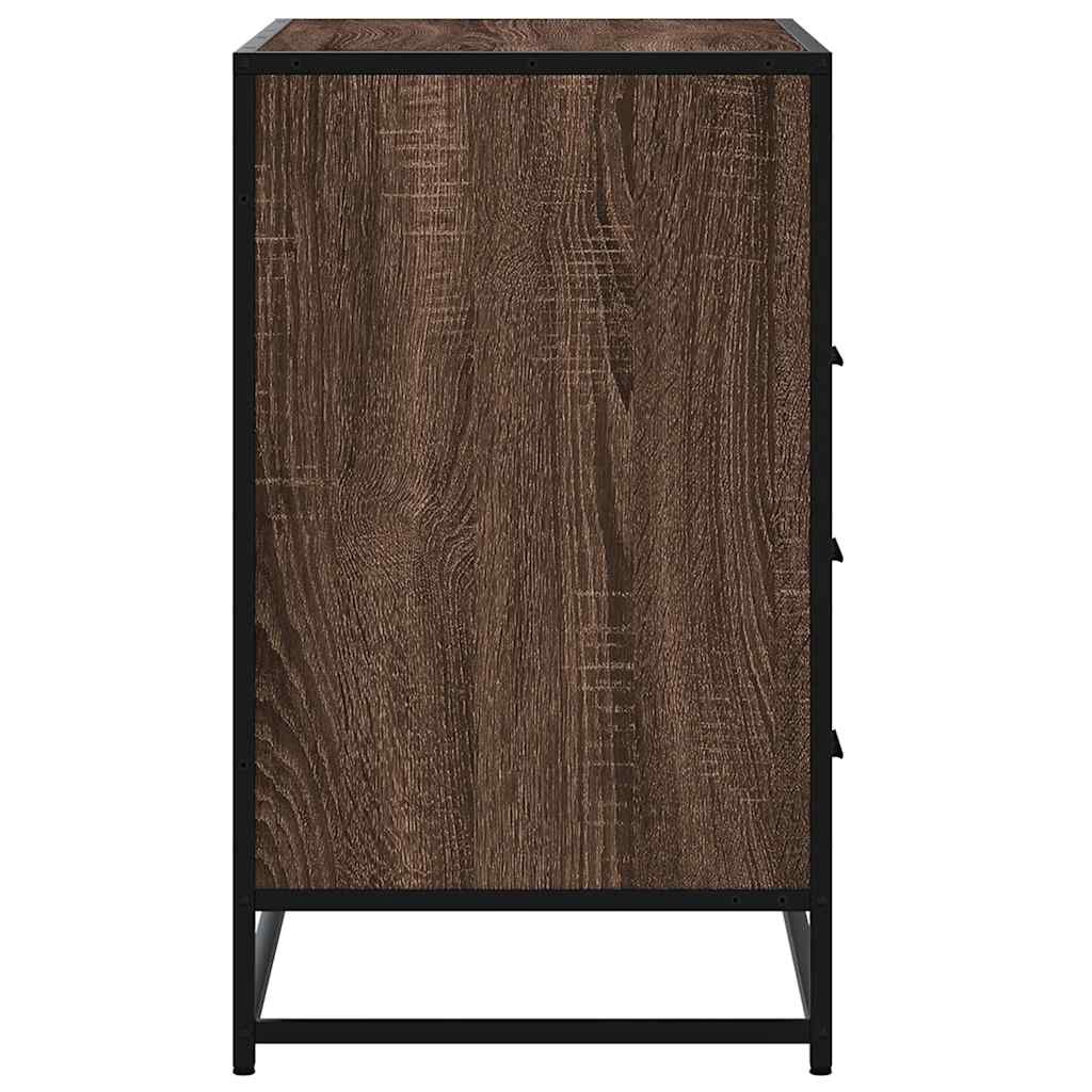 Cómoda de madera contrachapada roble marrón 70x41x70 cm v1477 - Vetonek