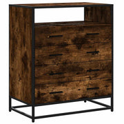 Vetonek Cómoda de madera contrachapada roble ahumado 70x41x83,5 cm