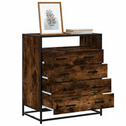 Cómoda de madera contrachapada roble ahumado 70x41x83,5 cm v1507 Vetonek