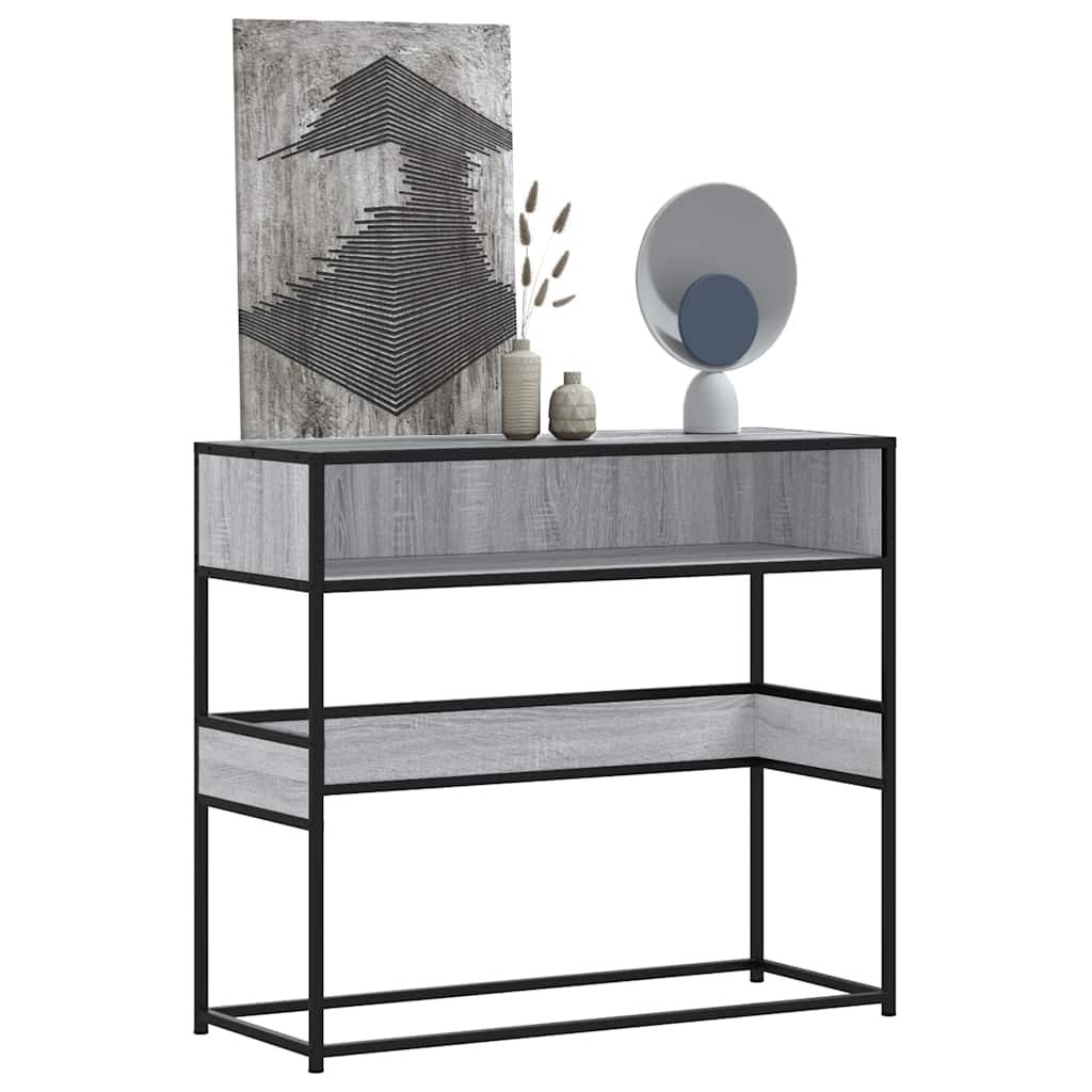 Vetonek Mesa consola madera de ingeniería gris Sonoma 90x35x80 cm