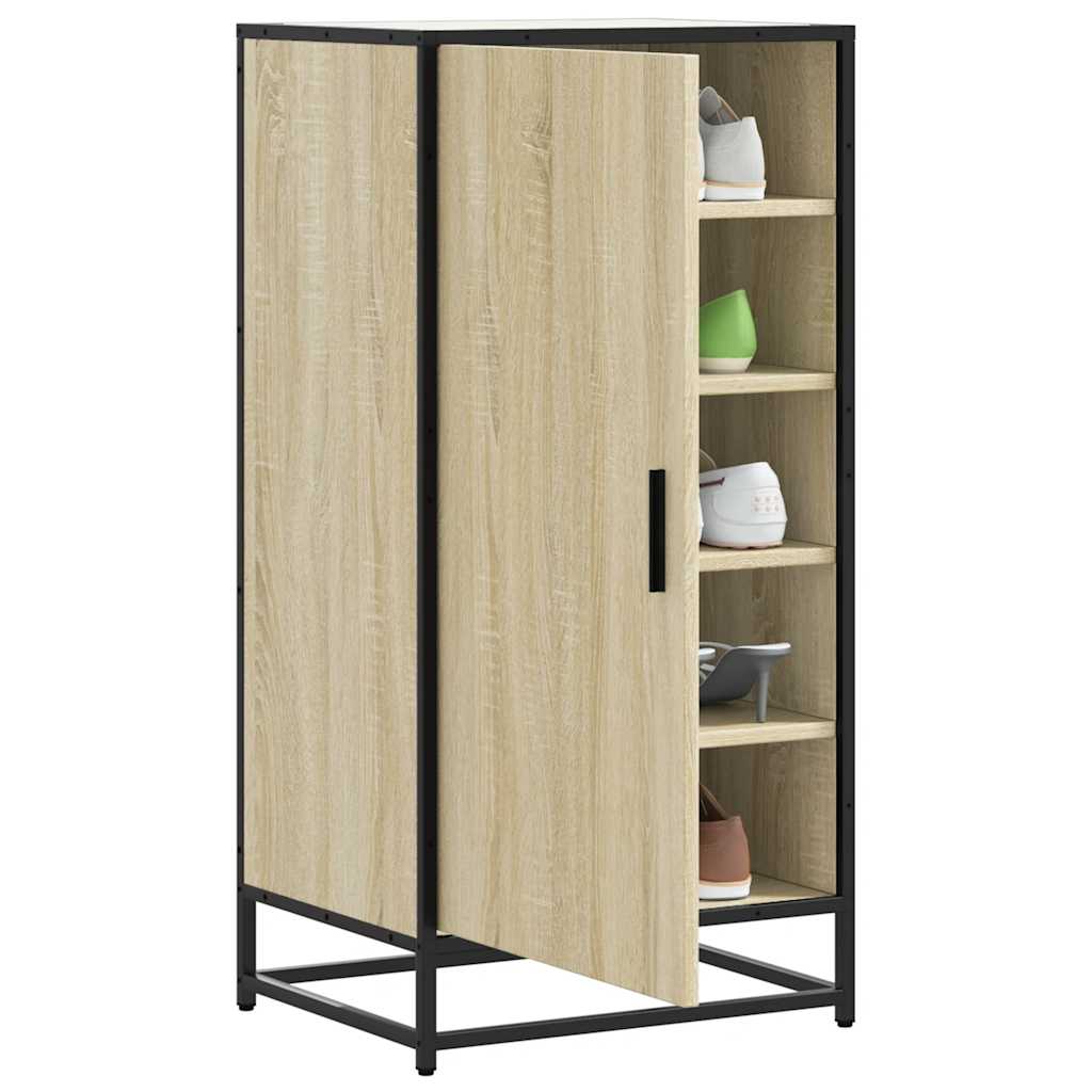 Vetonek Mueble zapatero madera contrachapada roble sonoma 48x38x97,5 cm