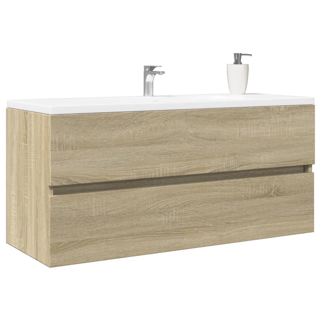 Vetonek Mueble de lavabo de baño madera roble Sonoma 100x38,5x45 cm