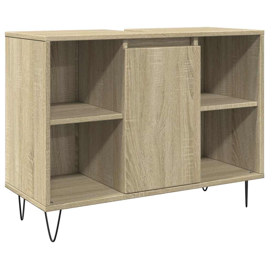 Mueble de baño madera de ingeniería roble Sonoma 80x33x60 cm - Vetonek