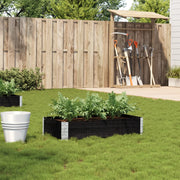 Jardinière en pin massif noir 100x50 cm v8261 Vetonek