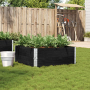 Jardinière en pin massif noir 100x100 cm v8384 Vetonek
