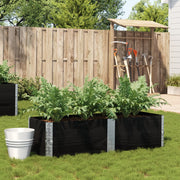 Jardinière en pin massif noir 150x50 cm v8469 Vetonek