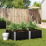 Jardinière en pin massif noir 150x100 cm v8544 Vetonek