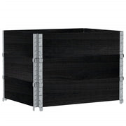Vetonek Jardinera de madera maciza de pino negro 80x60 cm