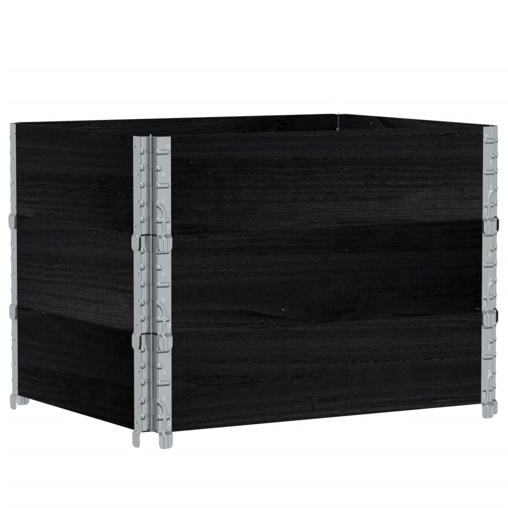 Vetonek Jardinera de madera maciza de pino negro 80x60 cm
