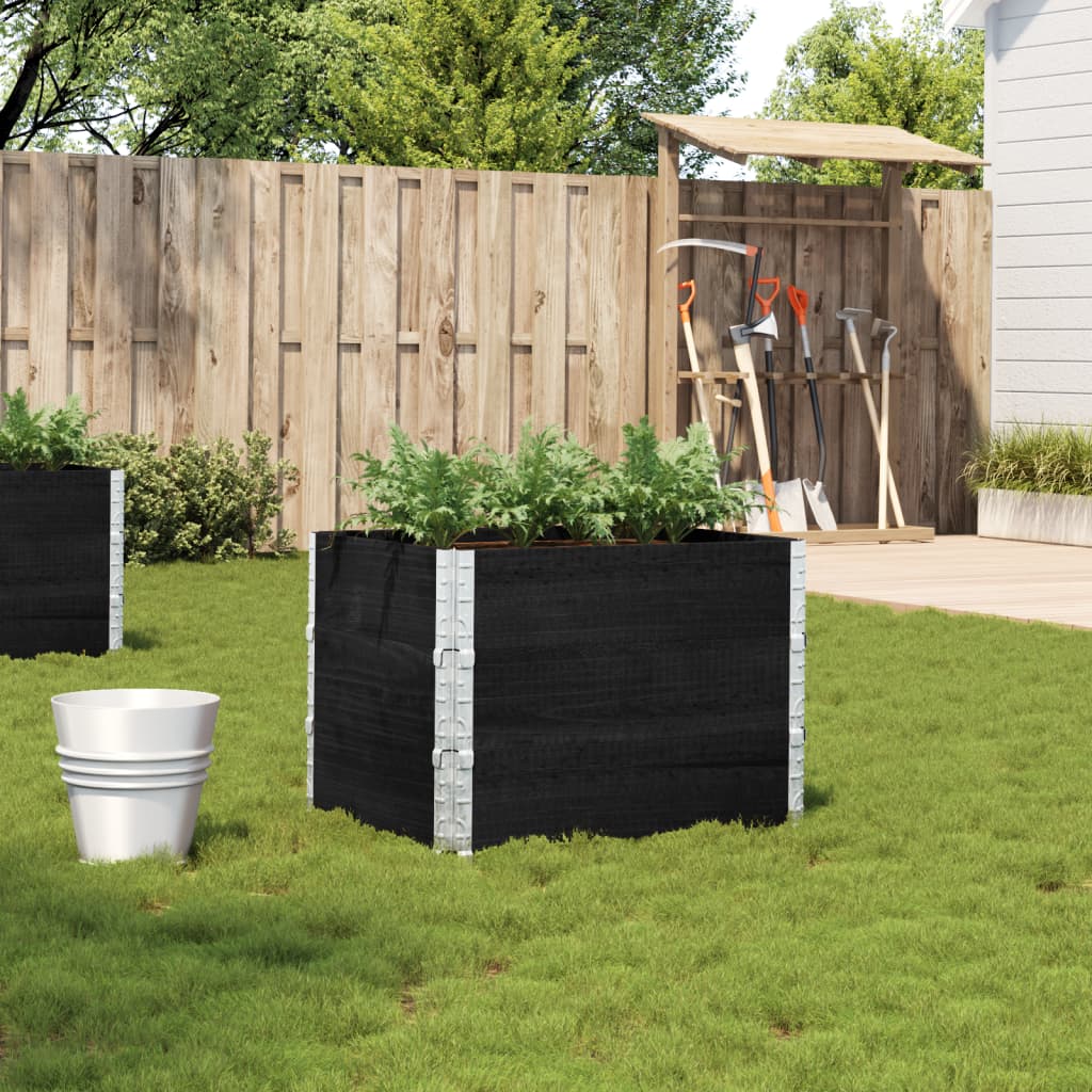 Jardinera de madera maciza de pino negro 80x60 cm v8582 Vetonek