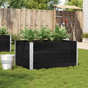 Jardinière en pin massif noir 120x80 cm v8629 Vetonek