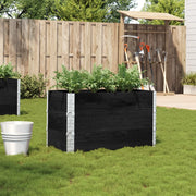 Jardinière en pin massif noir 100x50 cm v8667 Vetonek
