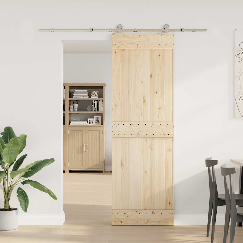 Sliding Puerta Herrajes Kit 183 cm Silver Steel