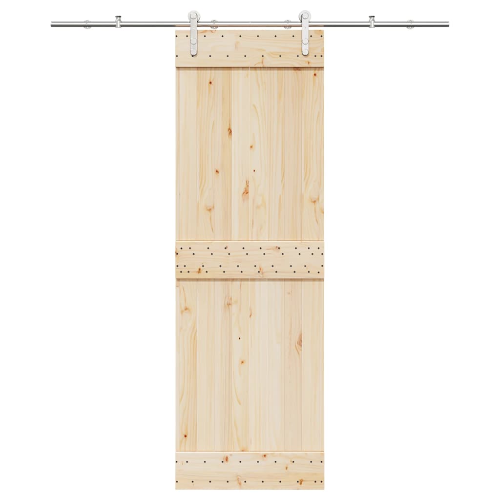 Vetonek Kit de herrajes para puerta corredera 183 cm acero plateado