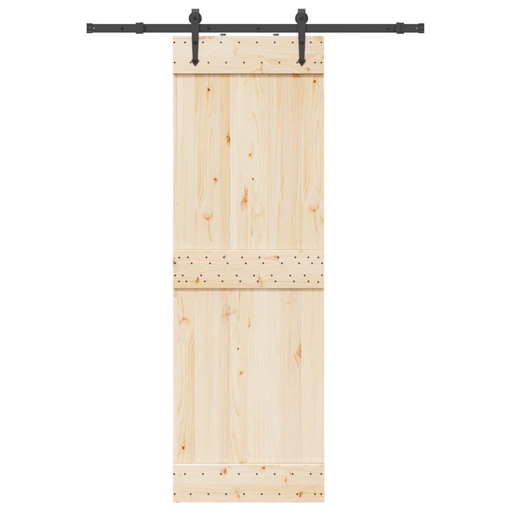 Vetonek Kit de herrajes para puertas correderas acero negro 152,5 cm