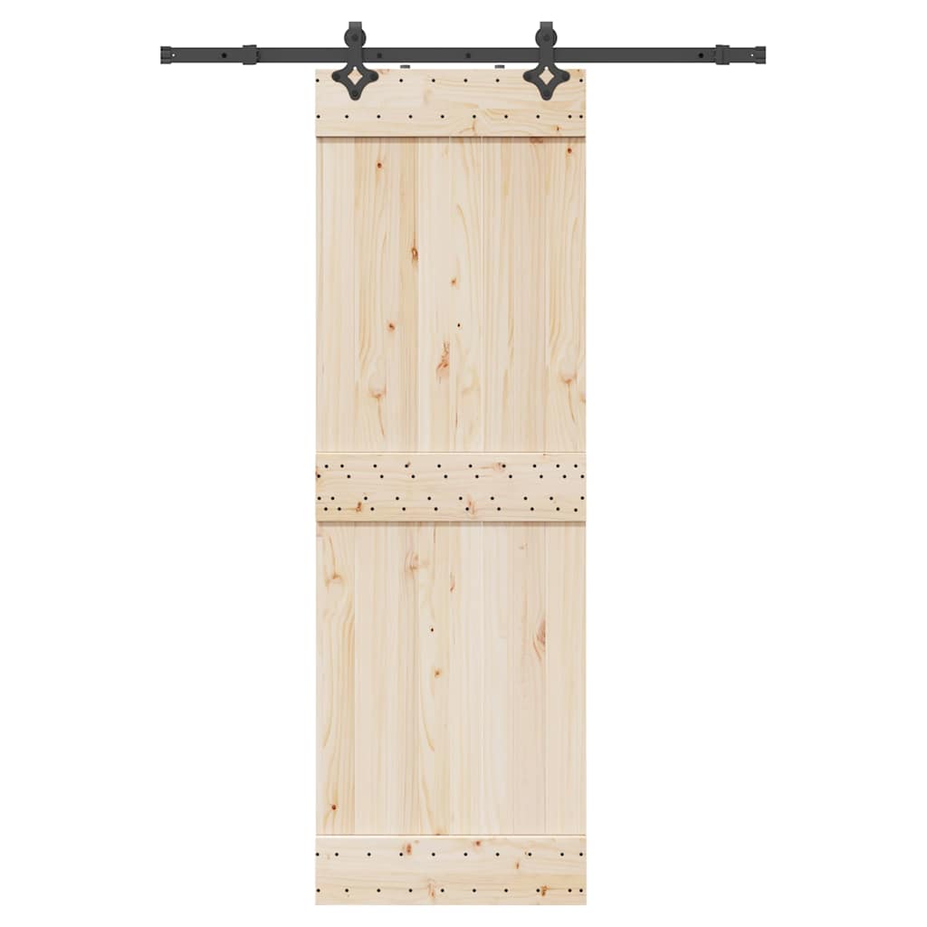 Vetonek Kit de herrajes para puertas correderas acero negro 152,5 cm