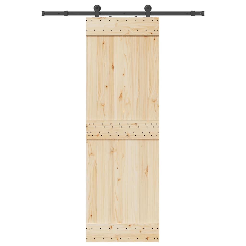 Vetonek Kit de herrajes para puertas correderas acero negro 152,5 cm