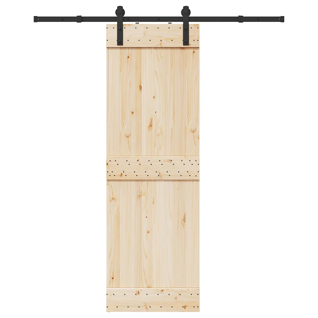 Vetonek Kit de herrajes para puertas correderas acero negro 183 cm