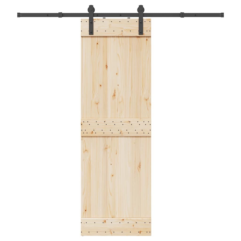 Vetonek Kit de herrajes para puertas correderas acero negro 200 cm