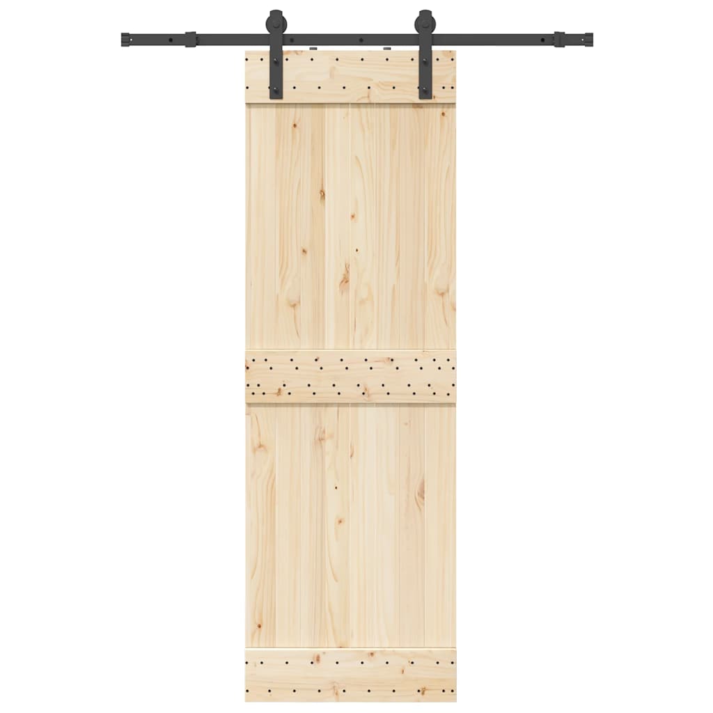 Vetonek Kit de herrajes para puertas correderas acero negro 152 cm