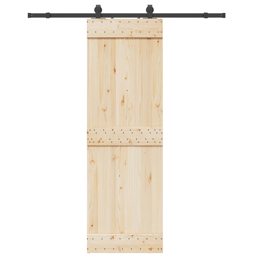 Vetonek Kit de herrajes para puertas correderas acero negro 183 cm