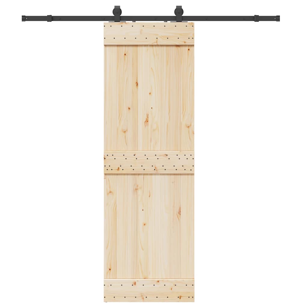 Vetonek Kit de herrajes para puertas correderas acero negro 200 cm