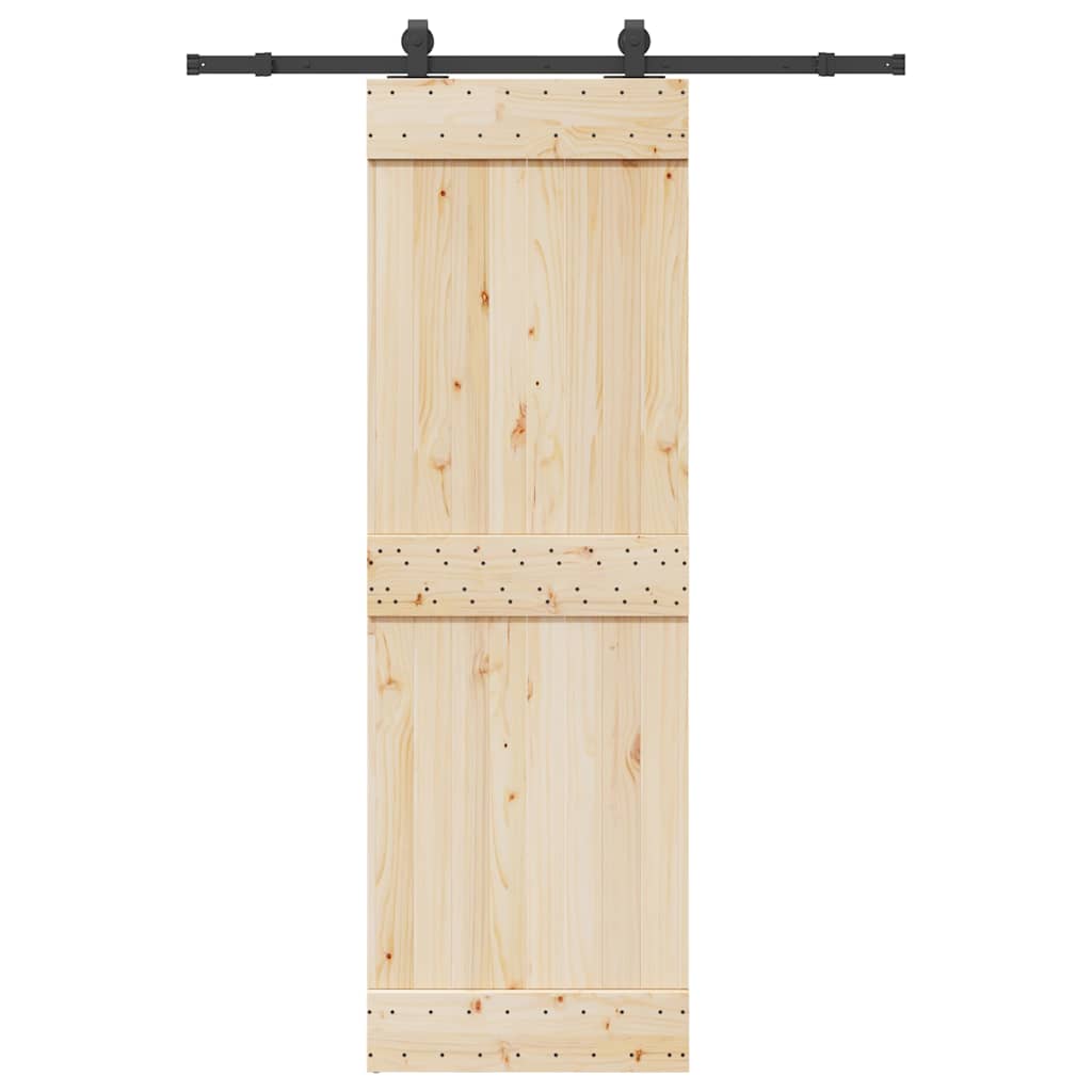 Vetonek Kit de herrajes para puertas correderas acero negro 152,5 cm