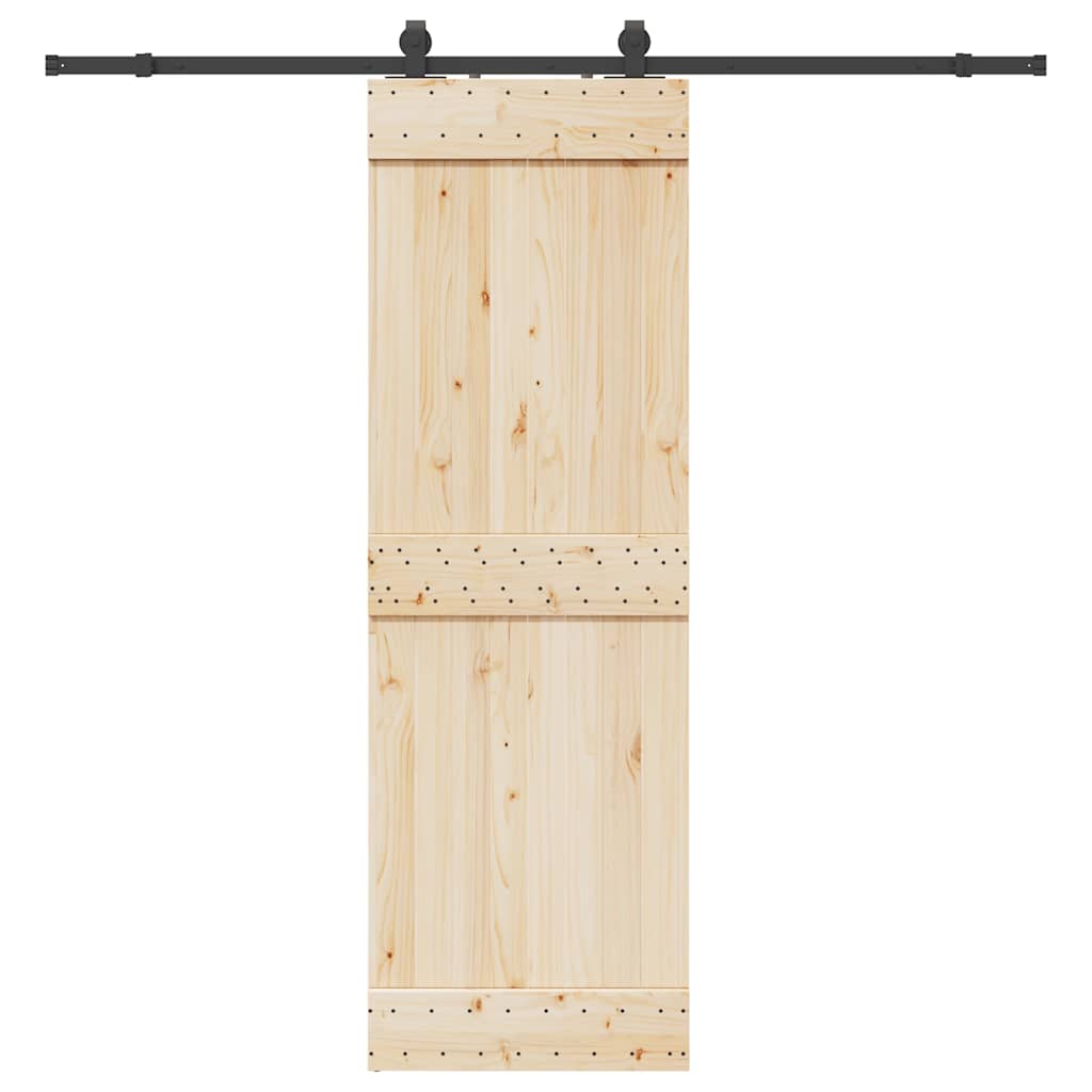 Vetonek Kit de herrajes para puertas correderas acero negro 213 cm