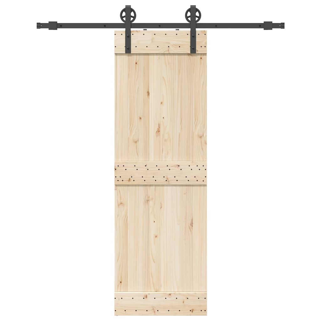 Vetonek Kit de herrajes para puertas correderas acero negro 183 cm