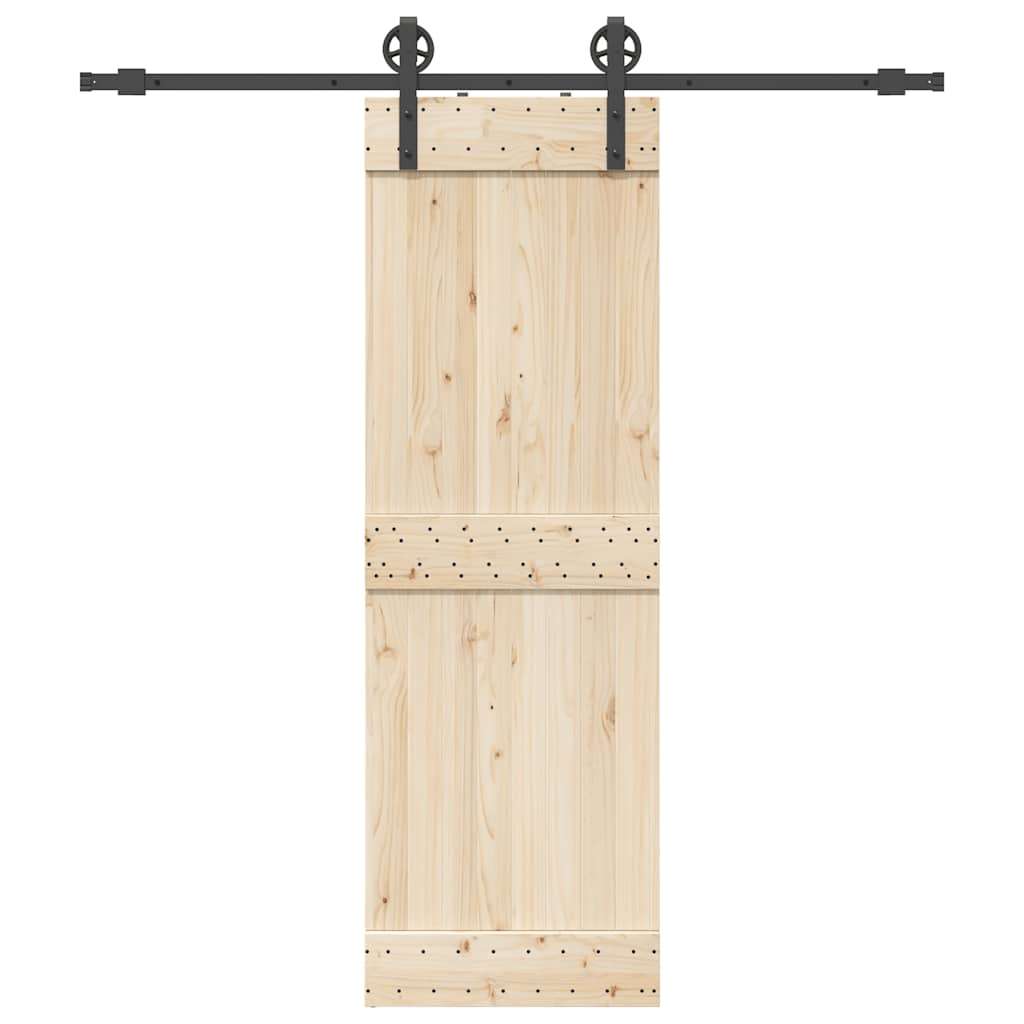 Vetonek Kit de herrajes para puertas correderas acero negro 200 cm