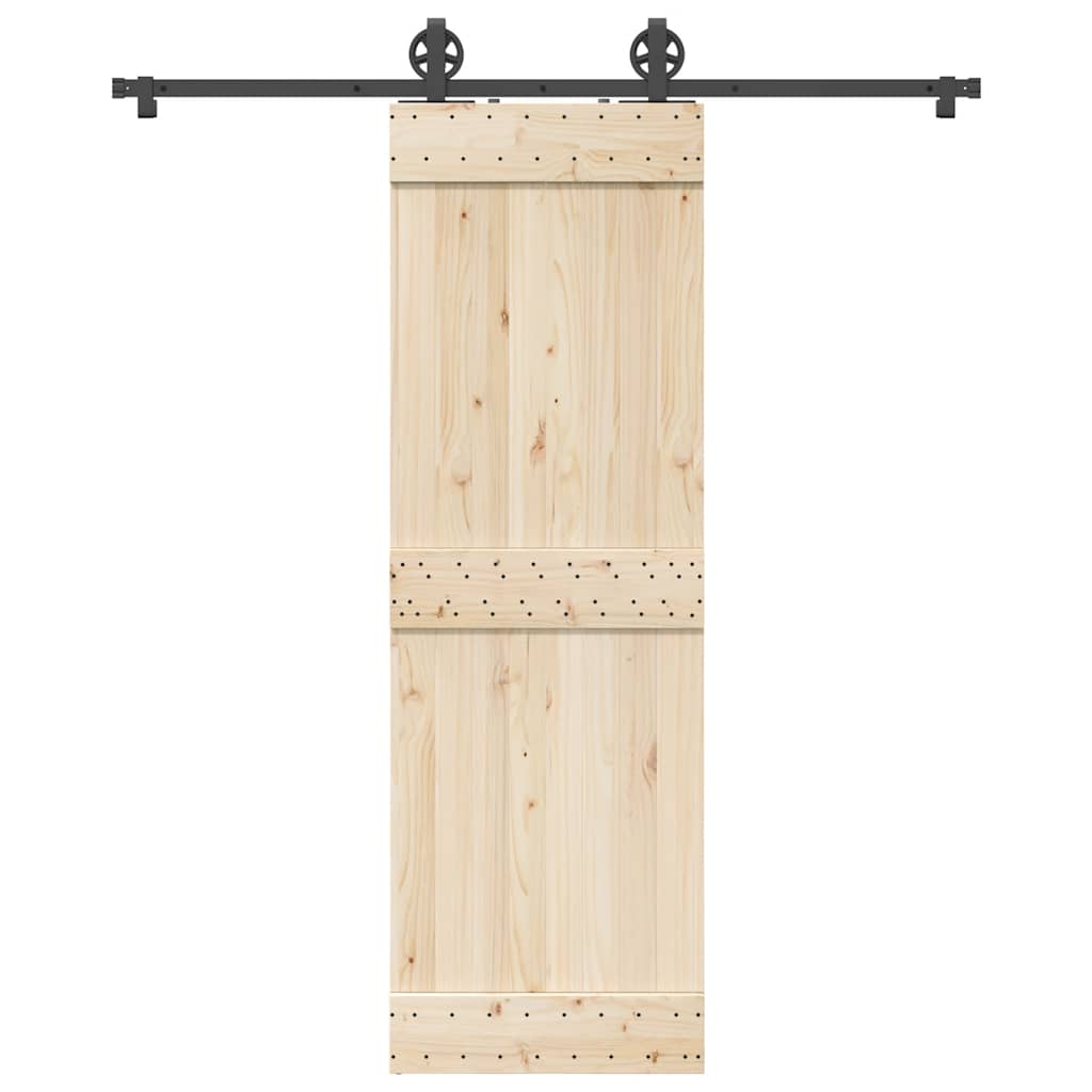 Vetonek Kit de herrajes para puertas correderas acero negro 183 cm