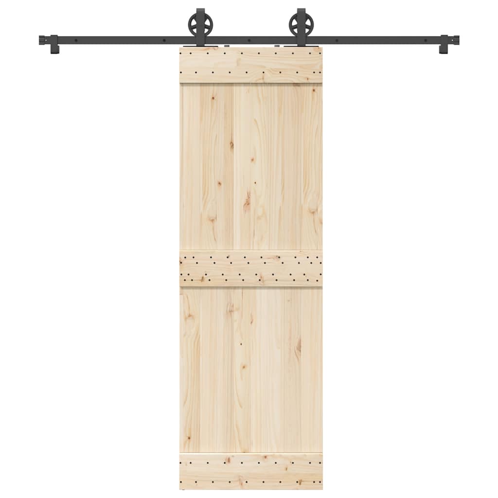 Vetonek Kit de herrajes para puertas correderas acero negro 200 cm