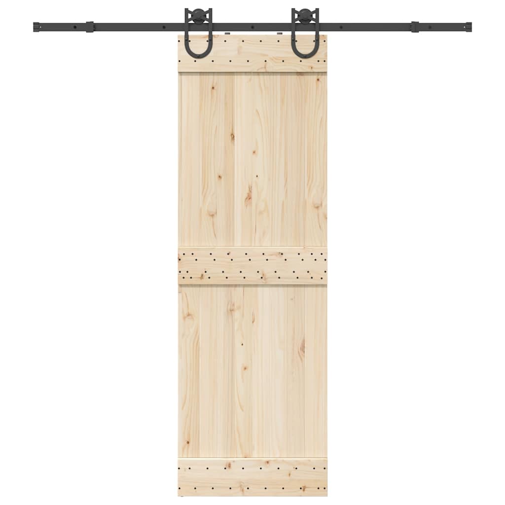 Vetonek Kit de herrajes para puertas correderas acero negro 200 cm