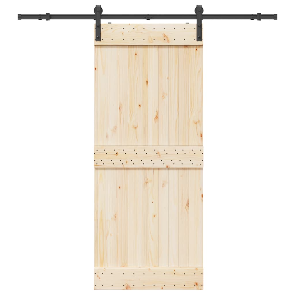 Vetonek Kit de herrajes para puertas correderas acero negro 183 cm