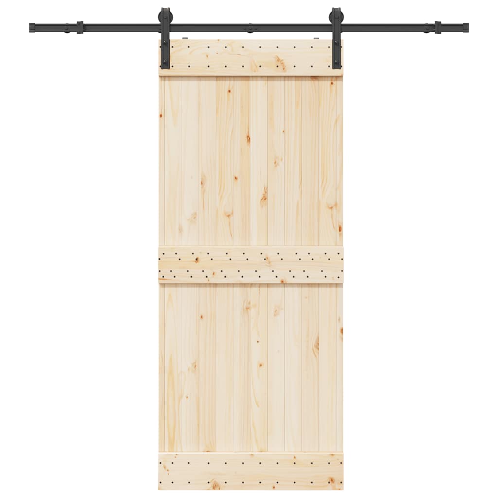 Vetonek Kit de herrajes para puertas correderas acero negro 200 cm