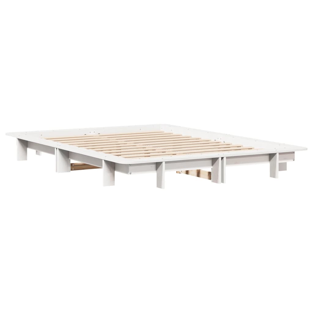 White pine wood without mattress structure 140x200 cm