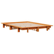 Estructura de cama sin colchón madera maciza marrón 135x190 cm v1513 - Vetonek